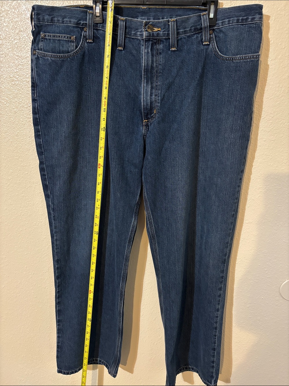 Carhartt Men's Straight Fit Dark Blue Jeans Size 44x32